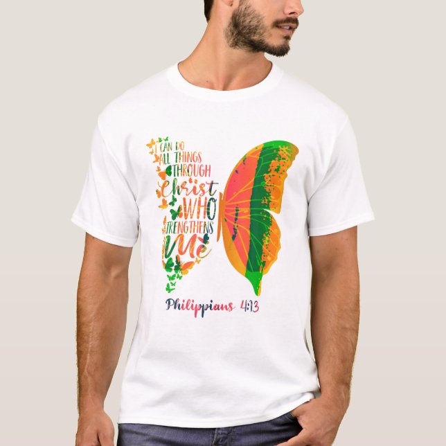 T-shirt Faire Toutes Les Choses Par Le Christ (Devant)