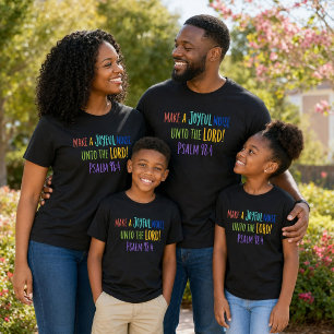 T-shirt Faire un Bruit Joyeux Famille Chrétienne Colorée
