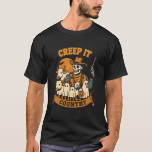 T-shirt Faire un creep de country western Halloween effray