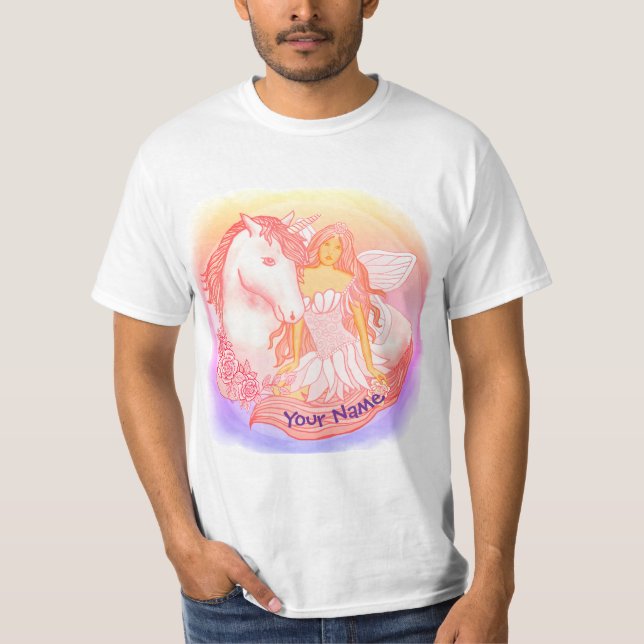 T-shirt Fairy and Unicorn  (Devant)