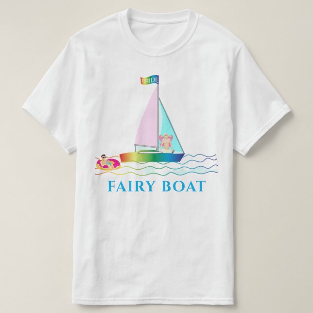 T-shirt Fairy Boat LGBTQ+ GAY PRIDE Twink (Design devant)