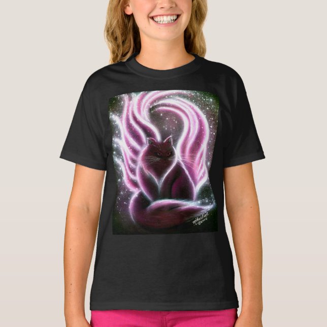T-shirt Fairy Cat Amethyst (Devant)