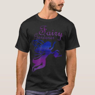 T-shirt Fairy Garden avec jardinier fée ombré