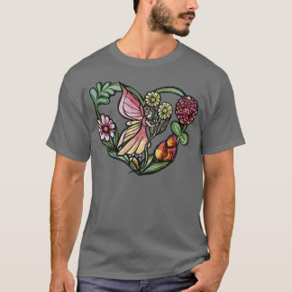 T-shirt Fairy Garden Coeur Art Fairies Jardinage