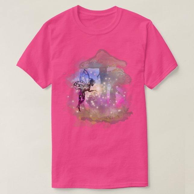 T-shirt Fairy Lights Aquarelle Aesthétique Forêt Champigno (Design devant)