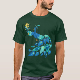 T-shirt Fairy Magical Peacock drôle mignon Oiseaux Amour a
