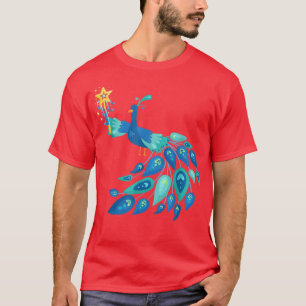 T-shirt Fairy Magical Peacock drôle mignon Oiseaux Amour a