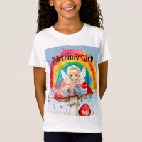 Fairy Mushroom Paint Rainbow Girl Anniversaire