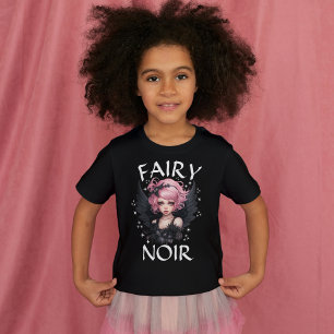 T-Shirt Fairy Noir et rose Pastel Goth Anniversaire