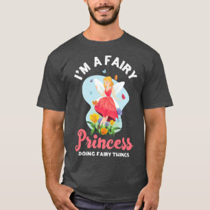 T-shirt Fairy Princess Flowers Magicien Magicien Merveille