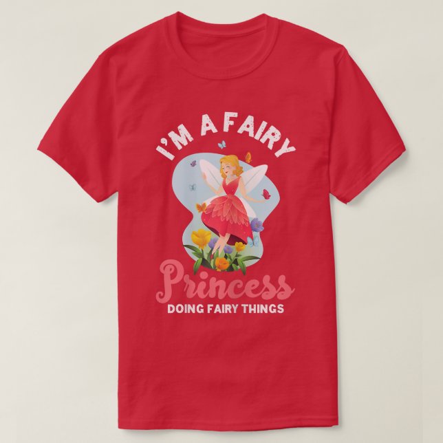 T-shirt Fairy Princess Flowers Magicien Magicien Merveille (Design devant)