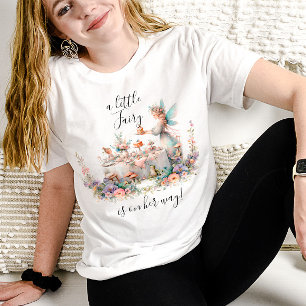 T-shirt Fairy Tea Party Floral Maman to Be Baby shower