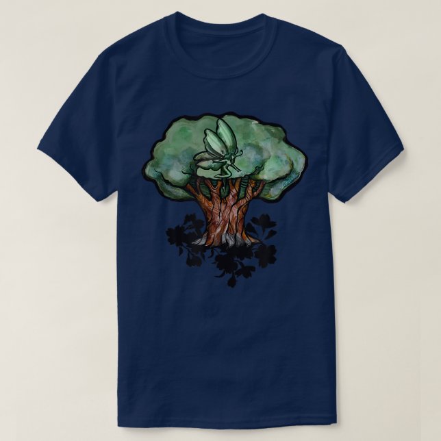 T-shirt Fairy Tree Art vert nature lovers fairies druid d (Design devant)