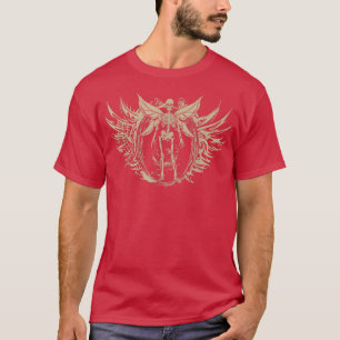 T-shirt Fairycore Esthétique Gothique Ailes Fée Skeleton F