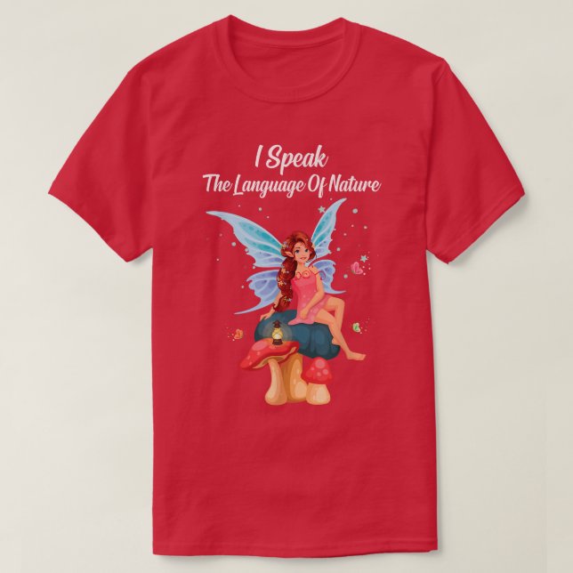 T-shirt FairycoreJe Parle Le Langage De NatureFairiesFair (Design devant)