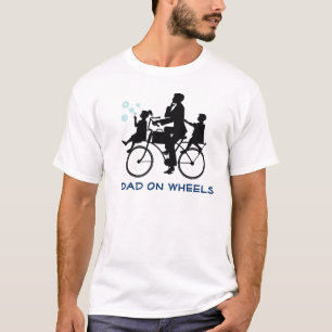 T-shirt faisant du vélo de fête des pères de pa