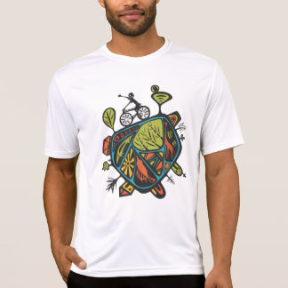 T-shirt faisant du vélo heureux de jour