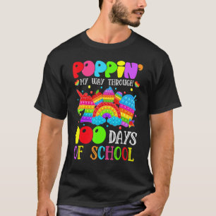 T-shirt Faisant éclater mon chemin à travers 100 jours d'é