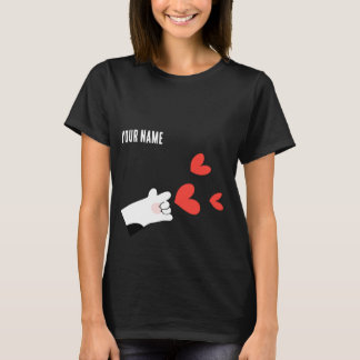 T-shirt Faisceau d'amour personnalisé Couple Set
