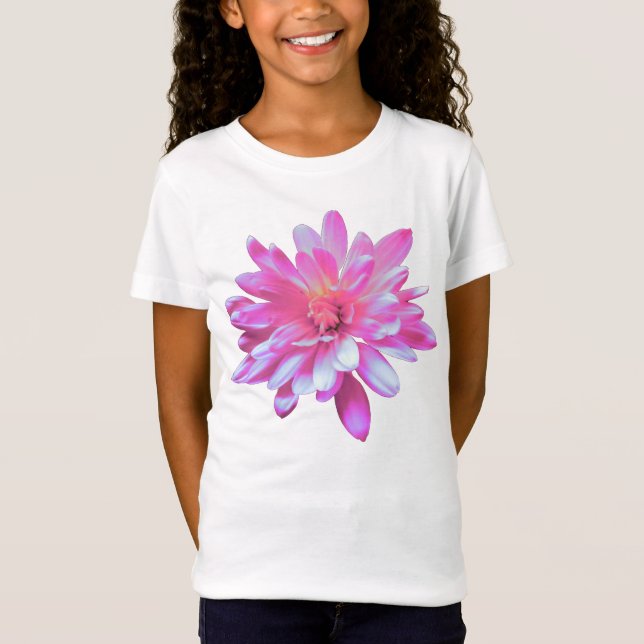 T-Shirt Faisceau rose, photo à fleurs rétro (Devant)
