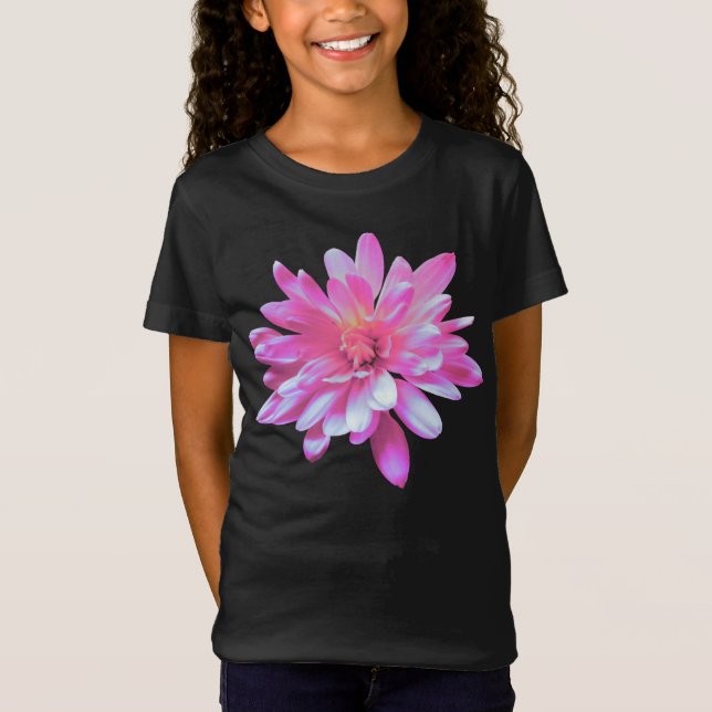 T-Shirt Faisceau rose, photo à fleurs rétro (Devant)