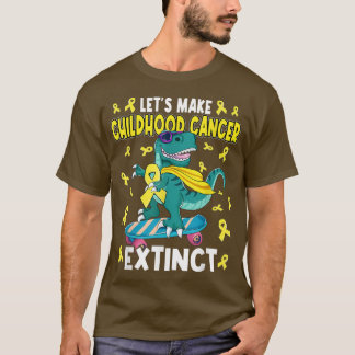 T-shirt Faisons disparaître le cancer de l'enfance Dinosau