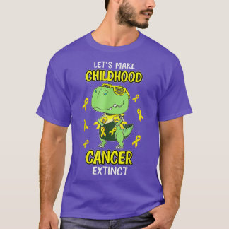 T-shirt Faisons disparaître le cancer de l'enfance Dinosau