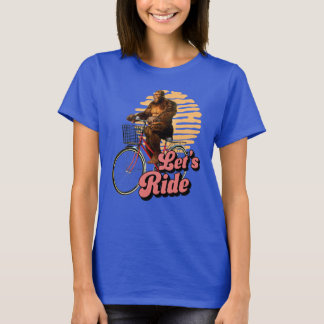 T-shirt Faisons du vélo avec Bigfoot Humour cycliste rétro