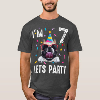 T-shirt Faisons La 7Ème Anniversaire Avec Le Bulldog Franç