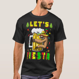 T-shirt Faisons la Fête Paresseux Boire de la Bière Cinco
