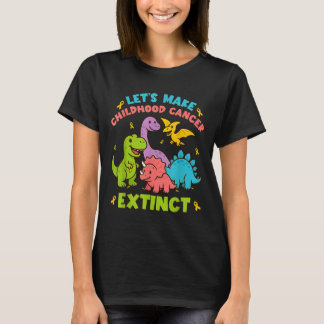 T-shirt Faisons porter le cancer de l'enfant Dinosaures di