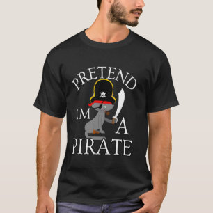 T-shirt Faisons semblant que je suis un pirate, chat drôle