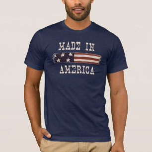 T-shirt "Fait chemise rustique de drapeau en Amérique"