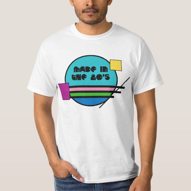 T-shirt Fait dans la chemise des années 80 (Devant)