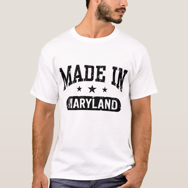 T-shirt Fait Dans Le Maryland (Devant)
