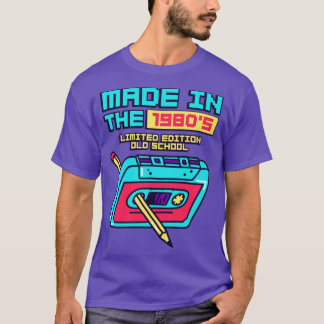 T-shirt Fait dans les années 1980 Bande de cassette rétro