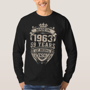 T-shirt Fait En 1963 59 Ans D'Être Étonnant