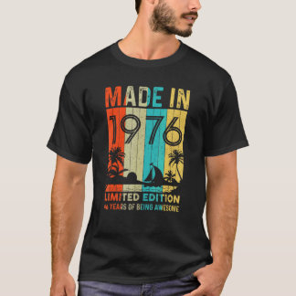T-shirt Fait En 1976 46 Ans D'Être Étonnant