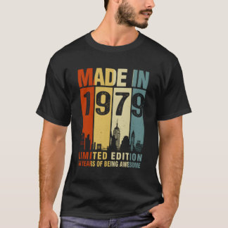 T-shirt Fait En 1979 44 Ans D'Être Étonnant