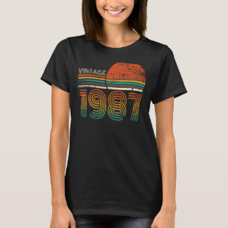 T-shirt Fait en 1987 34e anniversaire Cadeaux 34 Quarantin