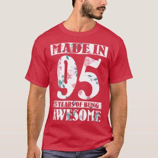 T-shirt Fait En 1995 Joyeux Anniversaire Pour Moi 25 Ans D