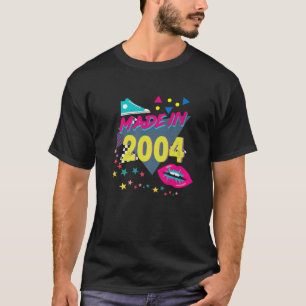 T-shirt Fait En 2004 18E Anniversaire 80S 90S 1990S 1980S