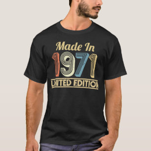 T-shirt Fait En Avril 1971 Anniversaire Vintage 50E Annive