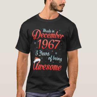 T-shirt Fait En Décembre 1967 Joyeux Anniversaire 53 Ans D