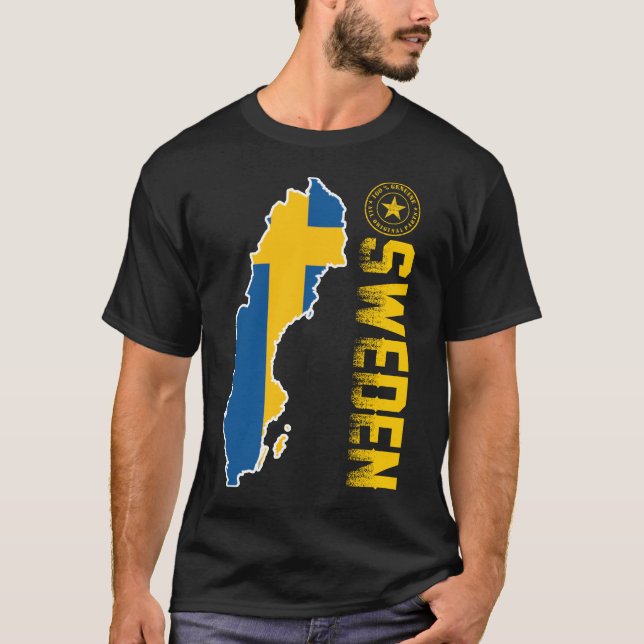 T-shirt fait en suède 100% authentique toute pièce origina (Devant)