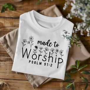 T-shirt Fait pour adorer les femmes et les enfants chrétie