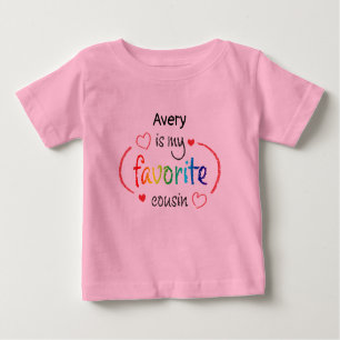 T-shirt fait sur commande de bébé de cousin