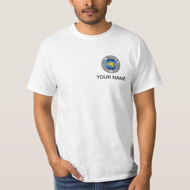 T-shirt fait sur commande d'ITF disponible dans (Devant)