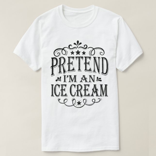 T-shirt Faites comme si je suis un costume d'Halloween gla (Design devant)