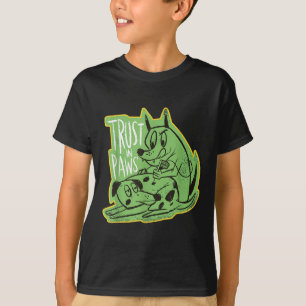 T-shirt Faites Confiance Aux Paws - Deux Chiens Tatouant L